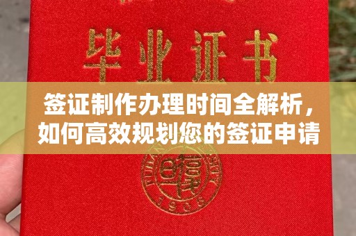 扶余签证制作办理时间全解析，如何高效规划您的签证申请流程